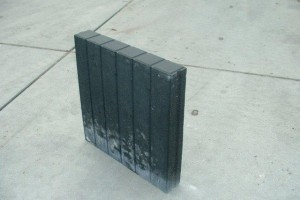 Blokjepalissadeband zwart 8x50x50