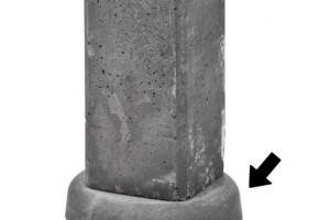 wegzakpreventie voor betonpalen/-poeren 5cm dik