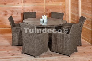 Tafel wicker rond San Marino bruin