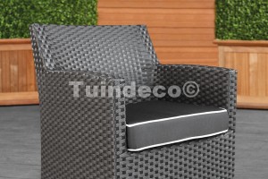 Wicker stoel Lonato zwart