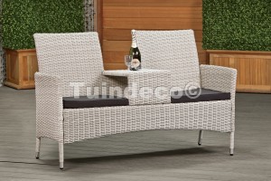 Wicker Loveseat Monza oud grijs