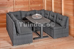 Wicker Loungeset Verona antraciet