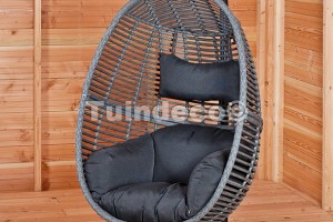 Wicker hangstoel Pisa antraciet