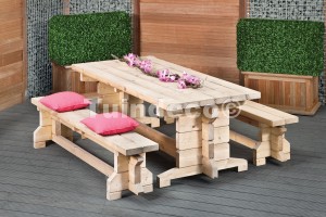 Picknicktafel blokhutprofiel