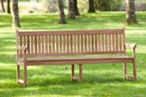 Teak tuinbank Bretagne met 3 poten L210cm