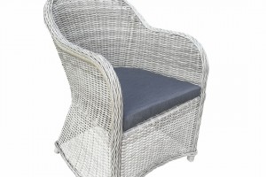 Wicker luxe stoel Glenwood grijs gemeleerd