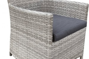 Wicker stoel Georgetown grijs gelemeerd