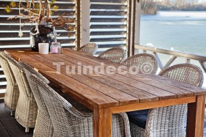 Teak dinner tafel Rustiek 300x100cm