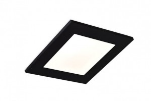 Square glass zwart 230v/6w