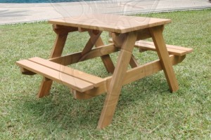 kinderpicknicktafel kleurrijk hardhout