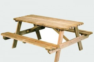 Zachthouten picknicktafel wijde