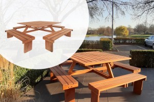 picknicktafel hardhout vierkant