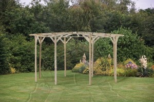 cirkelpergola compleet incl. ijzeren nokrozet