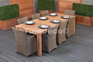 Teak dinner tafel Rustiek 250x100cm