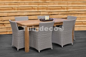 Tafel rustiek 180x90cm en stoelen Bellano